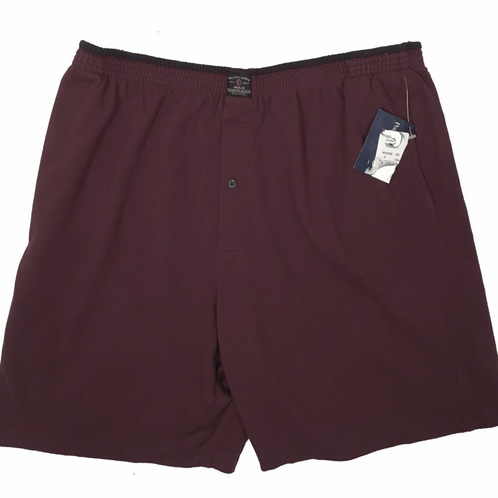 NEW Polo Ralph Lauren Lounge Shorts (Boxers)! Maroon Polo Shirt Mesh Type Fabric